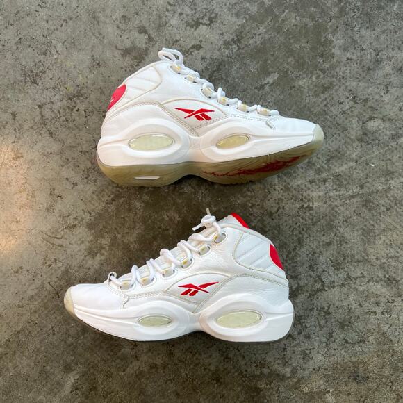 Reebok Question Mid Iverson Classic White Red Gold GX0230 Size 7.5 Men\'s Leather main image 9